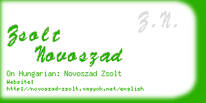 zsolt novoszad business card